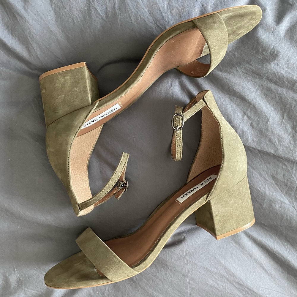 Steve Madden Irenee Block Heels, Green - Size 9.5M